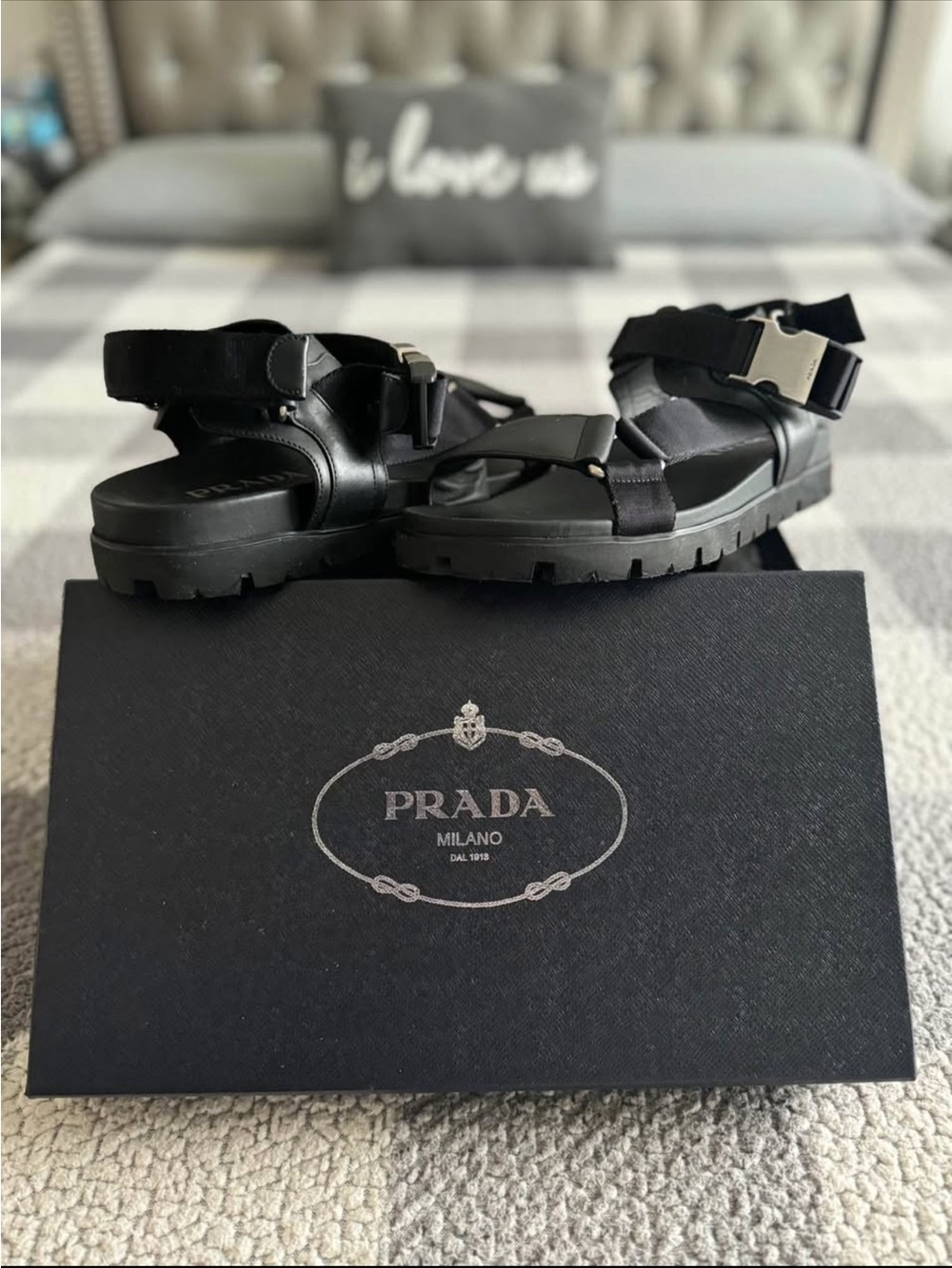 Prada Black Strappy Sandals authentic
